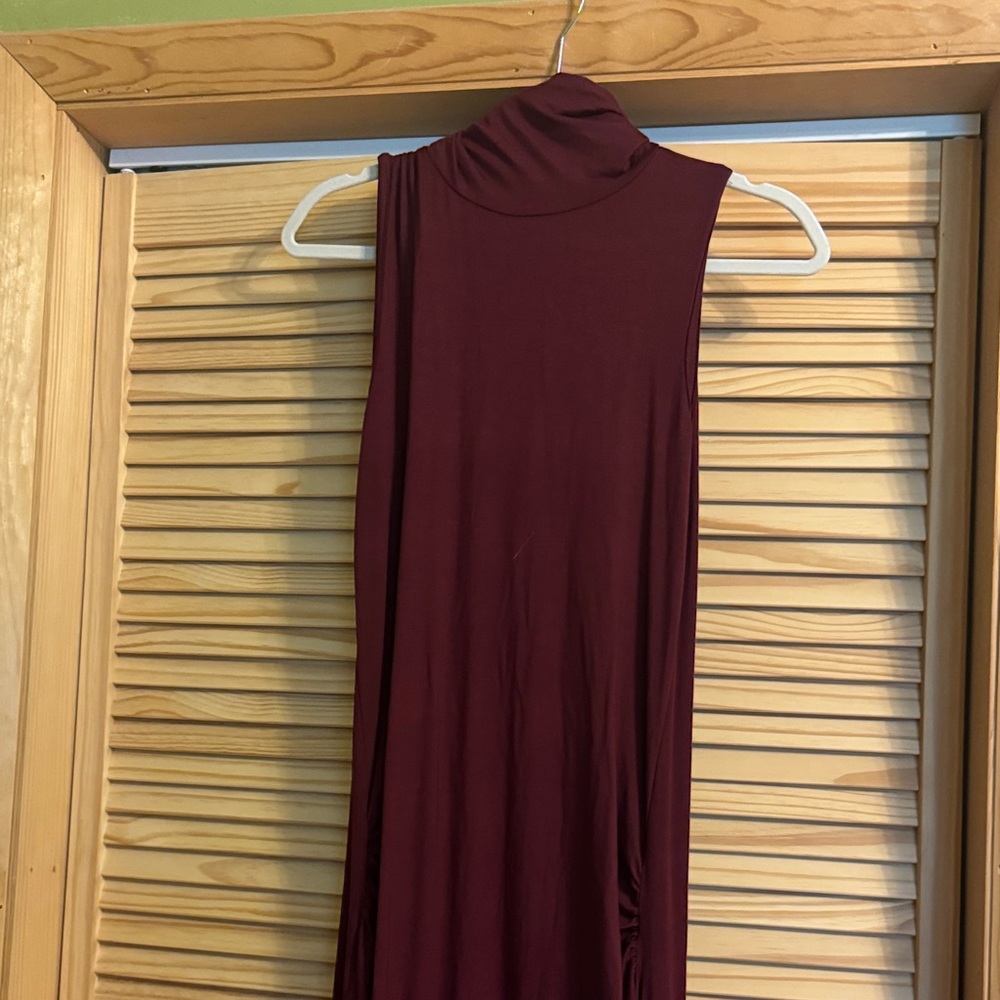 Nordstrom Sleeveless Maxi Dress in Deep Burgundy
